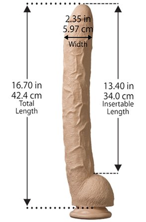 Kjøp Doc Johnson Dick Rambone Cock 42 cm - XL dildo | God pris
