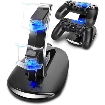 Kontrollerråddare Kompatibel med PS4, ZB ZealBoom Playstation 4 Spel Dualshock 4 Dock Laddningsställ Stativ för PS4, PS4 Slim, PS4 Pro-kontroll
