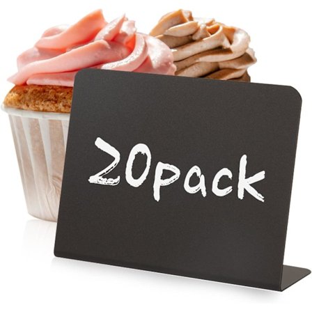 Mini tavleskilt, 20 stk. små tavler med stativ, viskbare reserverte skilt for bordmeldinger, skiltkort, prisskilt, dekorasjon