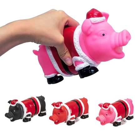 Jouluinen Vinkulelu Possu Pukin Vaatteissa