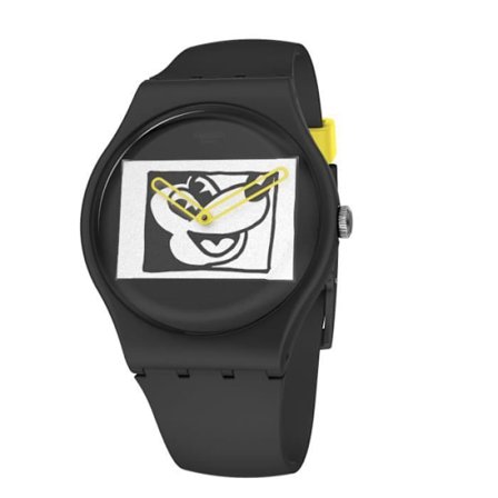 Swatch ur MICKEY WHITE ON BLACK special edition KEITH HARING 41mm - Quartz - Resin - Unisex