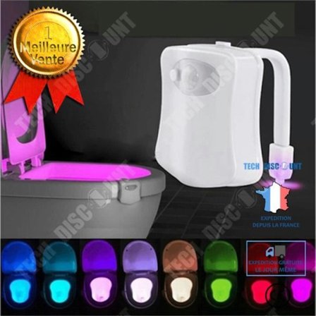 TD Toalettlampa Nattlampa LED Rörelsesensor Belysning för WC- Skålsits- Badrum- Skåp- Handfat- Hink