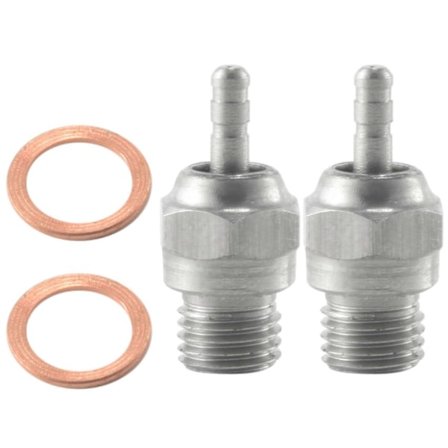 2 st Glödstift Varma Tändstift Motordelar Tillbehör för Nitro Truck Ersätt OS RC Bil 70117, N3