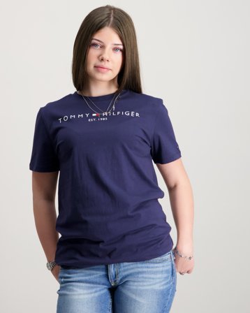 Tommy Hilfiger ESSENTIAL TEE S/S Blauw T-shirts Meisjes - Kids Brand Store