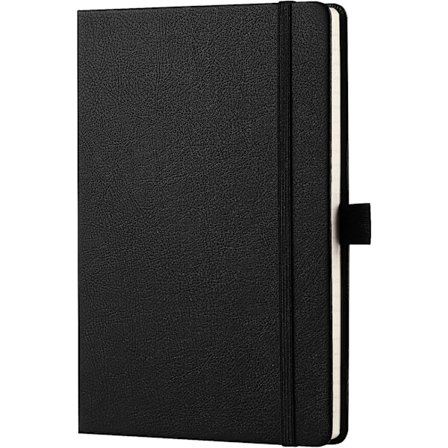 Muistikirja, A5-muistikirja ensiluokkaisella paperilla, 200 sivua kirjoittava A5-muistikirja, keinonahkainen klassinen kovakantinen, musta