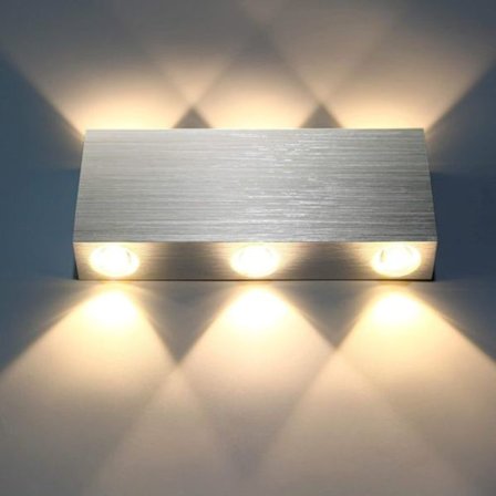 Lightess LED Vägglampa Inomhus Vägglampa Modern Kvadratisk Upp