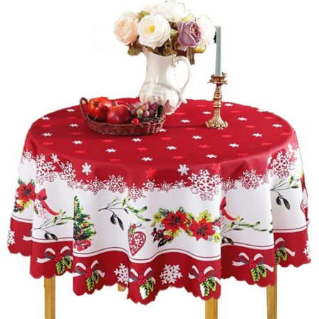 150 cm Rund Juledug 150 cm Juleduge Julemand Snemand Juletræ Rund Juledug Vaskbar Højtid