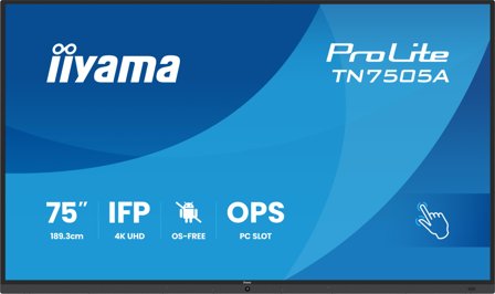 iiyama 75" IFP OS-Free, UHD IPS panel