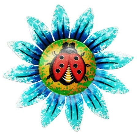 Staket Prydnad Väggkonst Hängande Skulptur BLÅ Blå