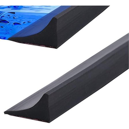 ING Dusjterskel - 2 meter - Vanntett stripe - Sammenleggbar dusjdemning - Våt og tørr separasjon - Svart