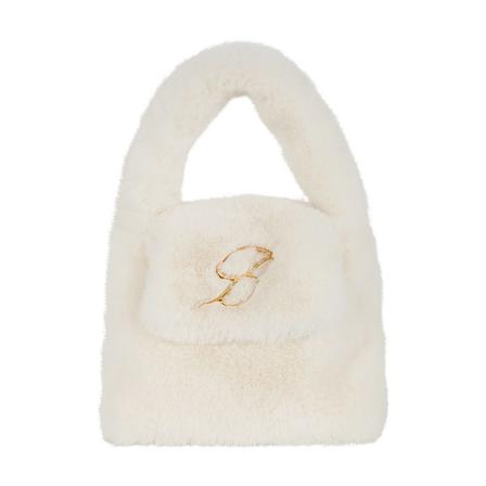 Blumarine, ECO FUR BAG Wit, Dames, Maat:ONE Size