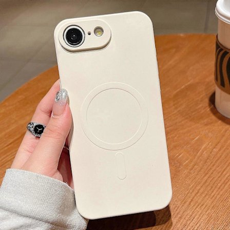 Enfärgat flytande silikon MagSafe magnetiskt telefonfodral