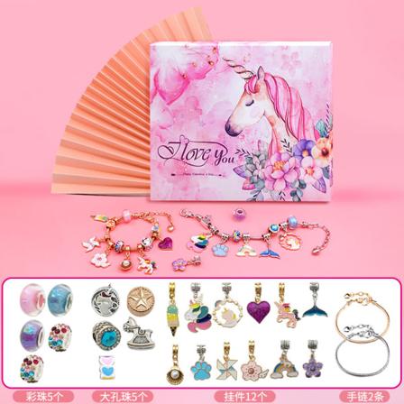 Mub- 24 nedtellingskalender Adventsoverraskelse blindbokssett DIY kreative tilbehør Julegaver Unicorn Blind Box - HK733
