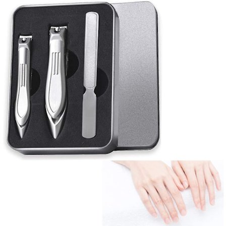 Nail Clippers, 2 Pack Nail Clipper Set Stainless Steel Nail Cutter