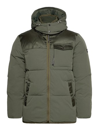 Hooded Puffer Jacket Khaki Scotch & Soda