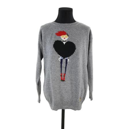 Moschino Pre-Owned, Pre-owned Wool tops Grijs, Dames, Maat:M,Polyamide