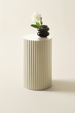 Jotex - Sidebord Diameter 30 Cm - Lavt Hvit - LUNDEN - Kjøp Sidebord & småbord hos Jotex