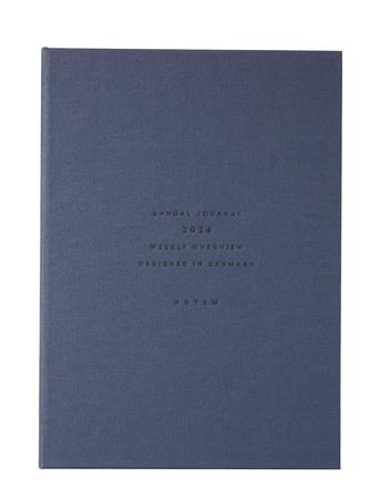 Alva Annual Journal 2024, A5, Dark Blue Home Decoration Office Material Calendars & Notebooks Blå Notem*Betinget Tilbud
