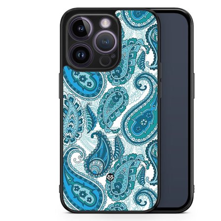 Bjornberry Skal iPhone 14 Pro -Blå Paisley