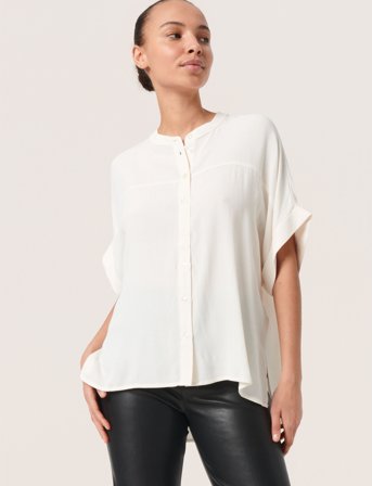 Soaked in Luxury Slhelia Shirt Ss - White - M