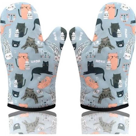 Ovnvanter, grydelapper, grydehandsker, sæt af 2, til madlavning og bagning i køkkenet - varmebestandige, tykke og sikre