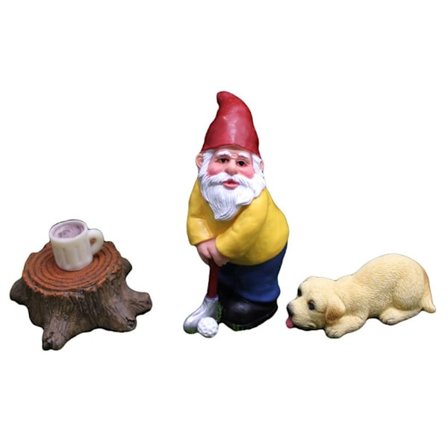 1 Sett Miniatyr Gnome Figurines Resin Dwarf Statue 4 4