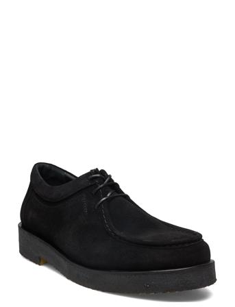 Shoes - Flat - With Lace Desert Boots Snøresko Black ANGULUS