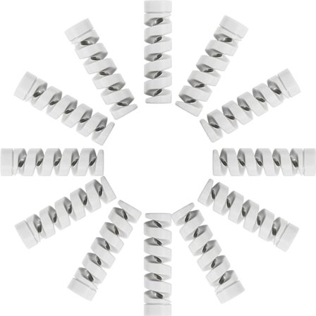 24 stk. Kabelbeskyttere, Fleksibel Silikone Kabelbeskytter, Spiral USB-Muskabelbeskytter til Hovedtelefoner Laptop Hovedtelefoner Mobiltelefon Wrap 