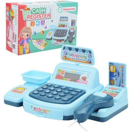 Kassaapparat Barn late som leker, kassaleker Simulering Supermarked Butikk Kassa Leke for småbarn Barn late som Pl