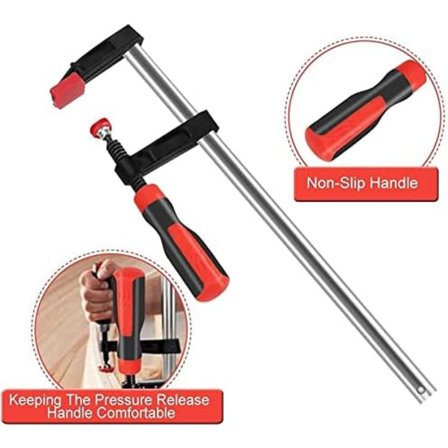 Klemmer 50 x 300mm, Stor Hurtigklemme F Tvinge med forsterket klemmearm