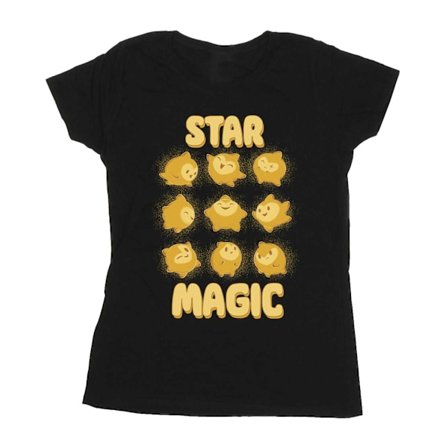 Wish Dam/Dam Magic Tile Star Bomulls T-shirt S Svart