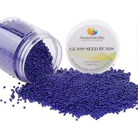 6000 st 11/0 Glaspärlor Opaque Blå Runda Ponny Pärlor Mini Distanspärlor Diameter 2mm för Smyckestillverkning