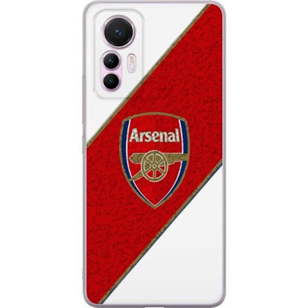 Kompatibelt Mobilskal till Xiaomi Xiaomi 12 Lite Moschino Toy teddybjörn med enkel tecknad design, brun björn med vit tröja och tydlig logotyp på