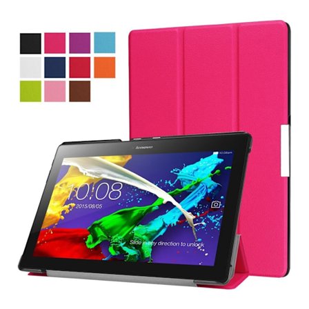 Lenovo Tab 3 Plus 10 stærkt læder-etui - Hot pink