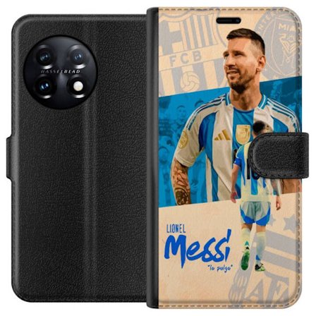 Kompatibel Tegnebogsetui til OnePlus OnePlus 11R Lionel Messi portræt med Argentinas trøje design inspireret af passion for fodbold og verdens bedst