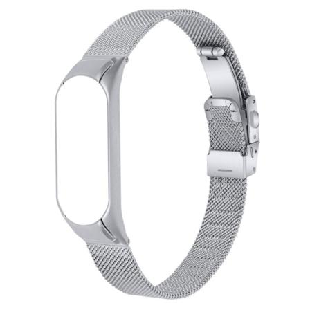 Xiaomi Mi Band 7 milanese ruostumattomasta teräksestä valmistettu ranneke - Hopea Silver grey