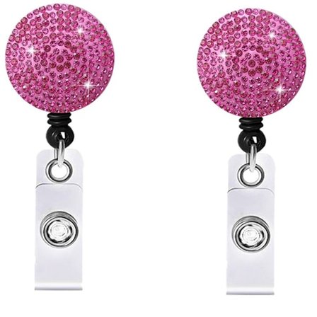 2stk Badge Holdere Badge Reel PINK