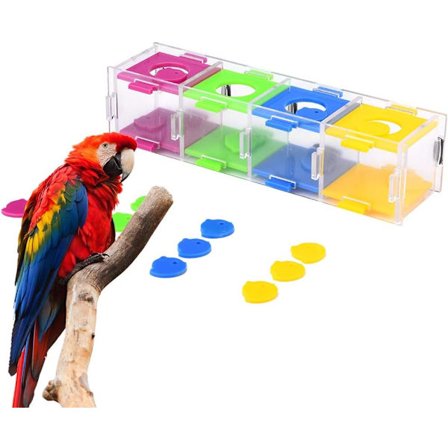 Farverige Papegøje Legetøj Interaktivt Spil Puslespil Legetøj Fugletræning S