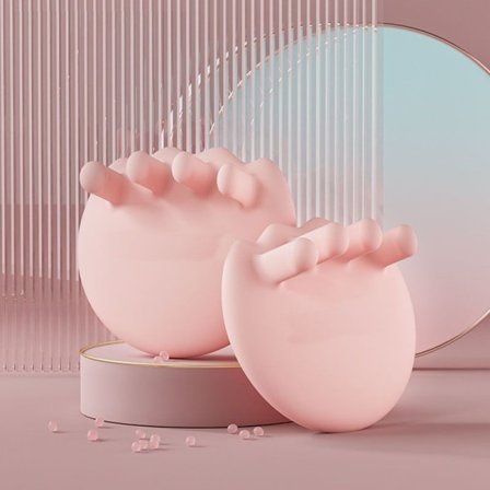 1Par Corrector Arch Training Toe Splitter Trainer Yoga Fitness Rosa