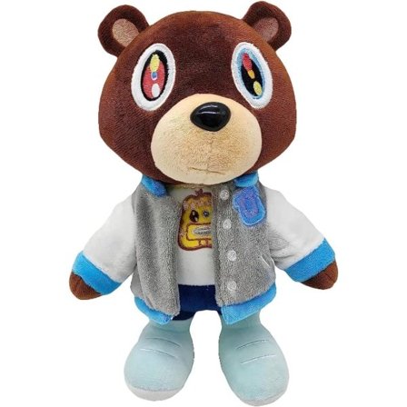 Kanye Wetter Teddy Bear Plysjeleketøy, myk og søt Kanye West Teddy Bear Plysjdyr Plysjdukke Karakter Kos Leketøy