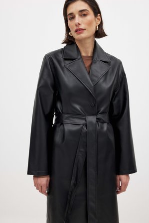 NA-KD - Vanntett kåpe i PU - Jakker i imitert skinn - Svart - EU 38