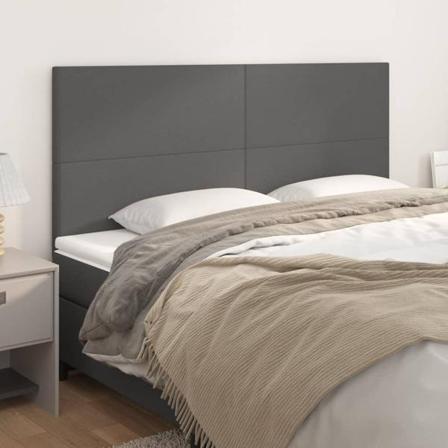 Vidaxl Huvudgavlar 4 St Grå 100x5x78/88 Cm Konstläder Grå