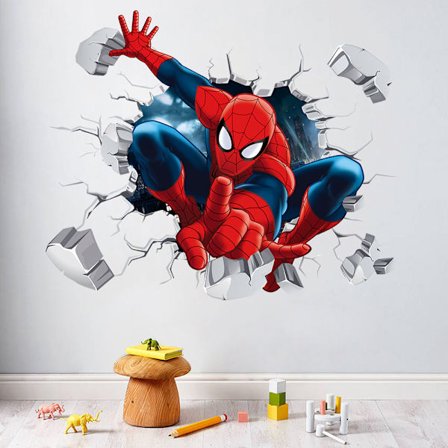 45*60cm Spiderman Väggdekaler DIY Avtagbara Spiderman Barn