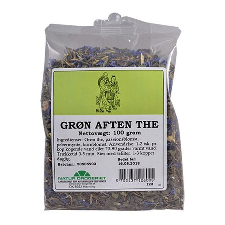 Natur Drogeriet Grøn te Aften te 100 g, Helse & Madvarer, Te, Grøn Te