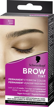 Schwarzkopf Brow Tint Black, Makeup, Øjenbrynsfarve, Permanent Øjenbrynsfarve