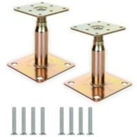 Pakke galvaniserte hevede stolpebraketter justerbare 100-150 mm kraftig takstøtte kompatibel konstruksjon