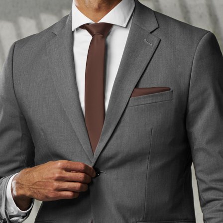 Dark Brown 6cm Basic Tie for Men - Skinny ties