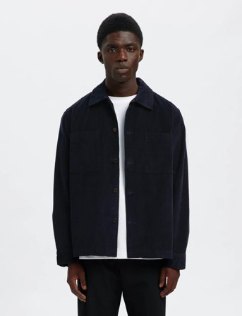 Selected Slhregtate Cord Overshirt - Black - S