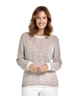 Mønstret striktrøje i blød bomuld Sigrid Rosa - 40/42 - Åshild