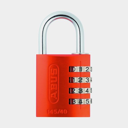 Hangslot met code / combinatieslot ABUS 145/40, Ø6 mm, oranje